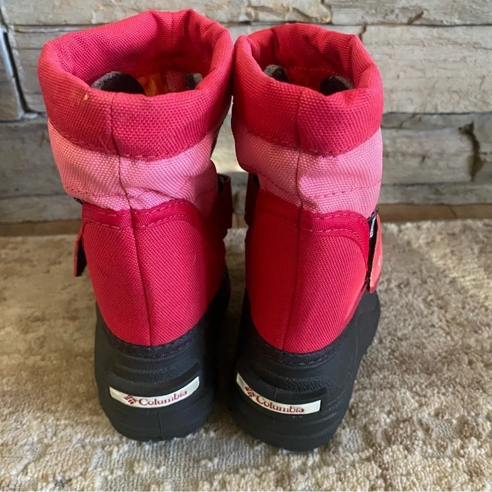 Columbia Powderbug Wool Lined Snow Boots Waterproof Tall Drawstring Pink: 4
